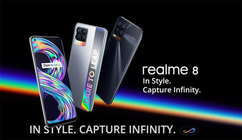 Realme 8 với hai phiên bản màu sắc