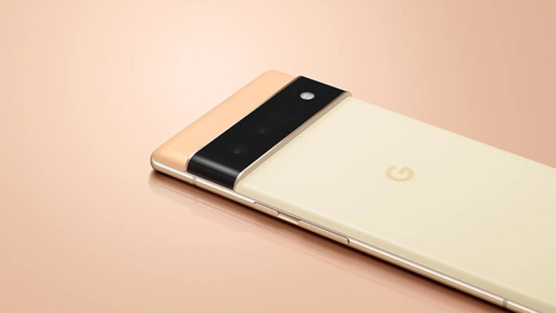 Google Pixel 6 với phần camera chạy ngang