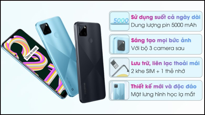 Dung lượng pin lên đến 5000 mAh giúp làm việc và vui chơi cả ngày