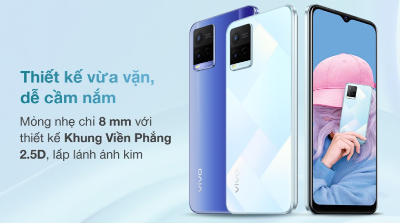 Điện thoại Vivo Y21 nổi bật với thiết kế siêu mỏng