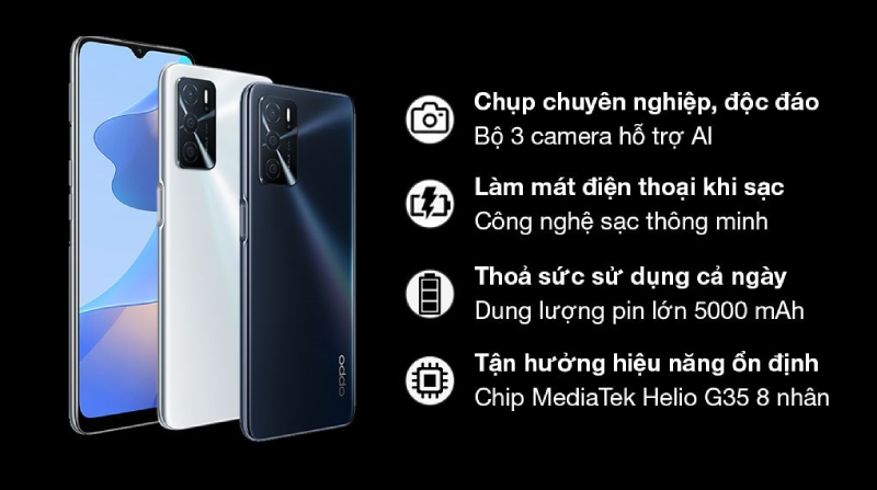 Điện thoại OPPO A16 đáp ứng hiệu năng ổn định cho người dùng