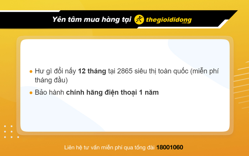 Chính sách bảo hành điện thoại tại Thế Giới Di Động