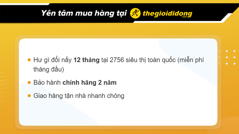 Chính sách bảo hành tại Thế Giới Di Động