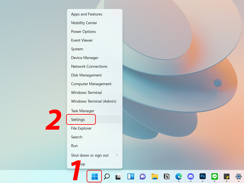 C&aacute;ch mở Settings