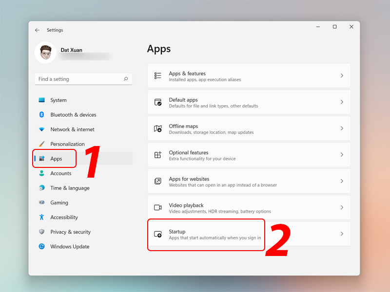 C&agrave;i đặt ứng dụng khởi động c&ugrave;ng m&aacute;y t&iacute;nh