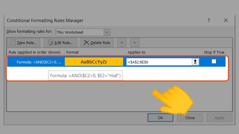 Tô Màu Có Điều Kiện Trong Excel (conditional formatting) 21