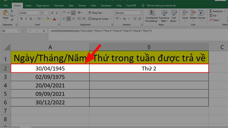 Nhấn Enter và kiểm tra kết quả