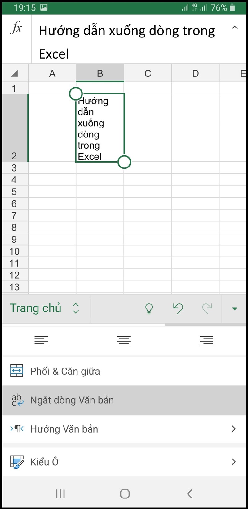 Cách xuống dòng trong 1 ô Excel trên iPhone: Hướng dẫn chi tiết và dễ hiểu