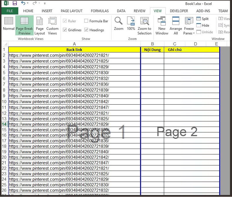Cách bỏ, ngắt trang, chia 1 trang thành 2 trang trong Excel đơn ...