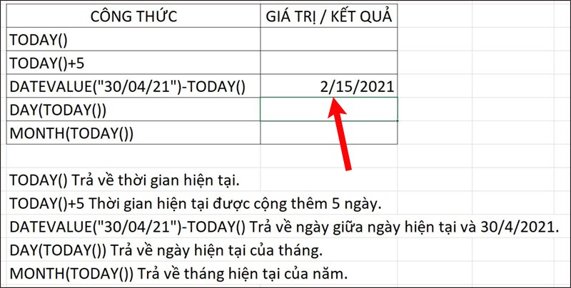 Nhấn Enter để hiển thị kết quả.