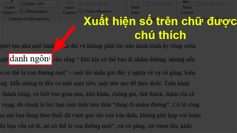 Sau khi thấy trên đầu cụm từ bôi đen có số là hoàn thành