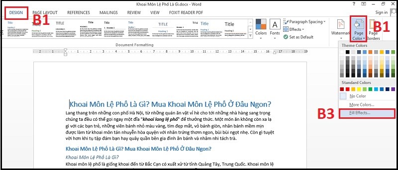 Hướng dẫn thay đổi hình nền background trong Word  Học Excel Online Miễn  Phí