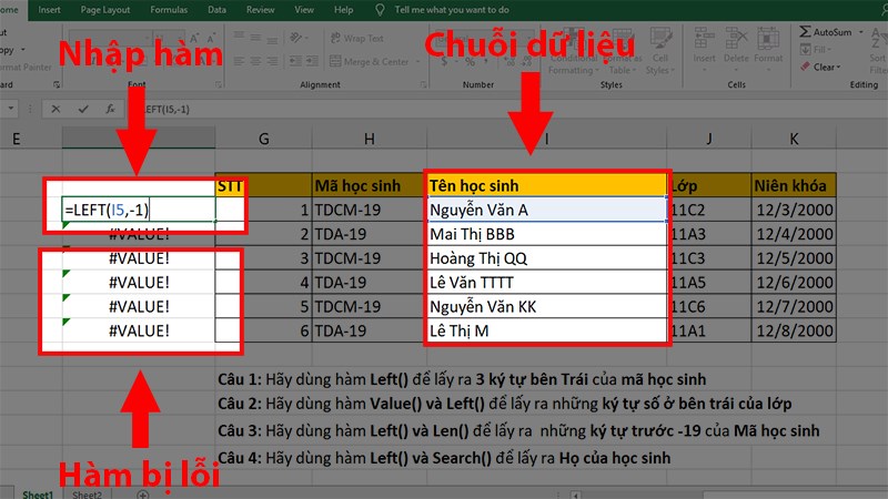 Hàm LEFT trong Excel: Tất cả những gì bạn cần biết