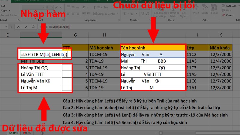 Lỗi khoảng trống giữa các chữ