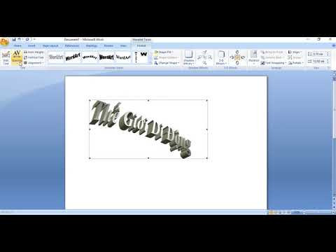 Video hướng dẫn cách tạo chữ nghệ thuật trong Word 2007
