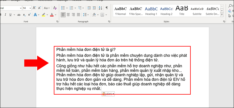 Kết quả sau khi thực hiện