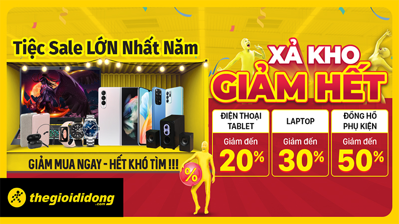 Tiệc Sale Lớn Nhất Năm - Xả Kho Giảm Hết.