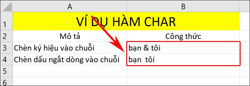 Nhấn phím Enter để hiển thị kết quả