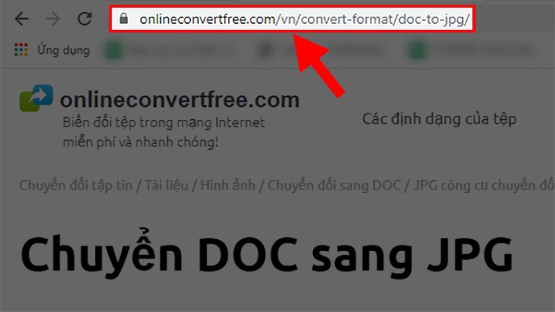 Truy cập vào trang web onlineconvertfree.com