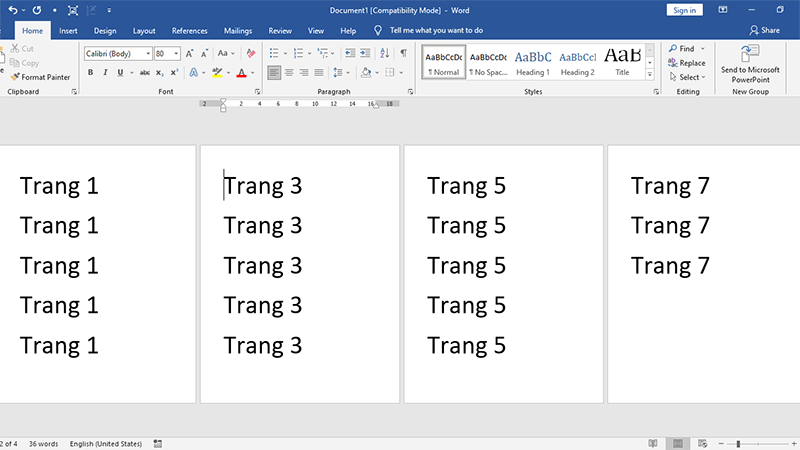 Các trang 2, 4, 6 đã bị xóa khỏi file Word