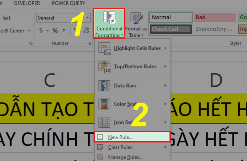 Hướng dẫn cách tạo thông báo hợp đông sắp hết hạn trong Excel