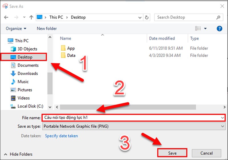 Chọn Save để lưu hình ảnh