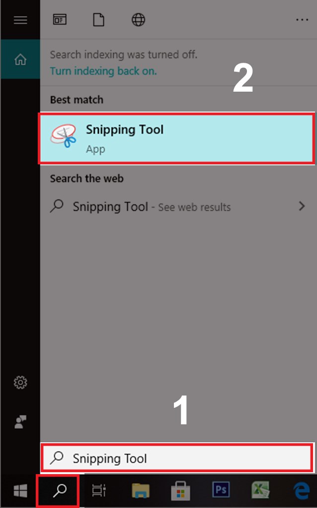 Mở Snipping Tool