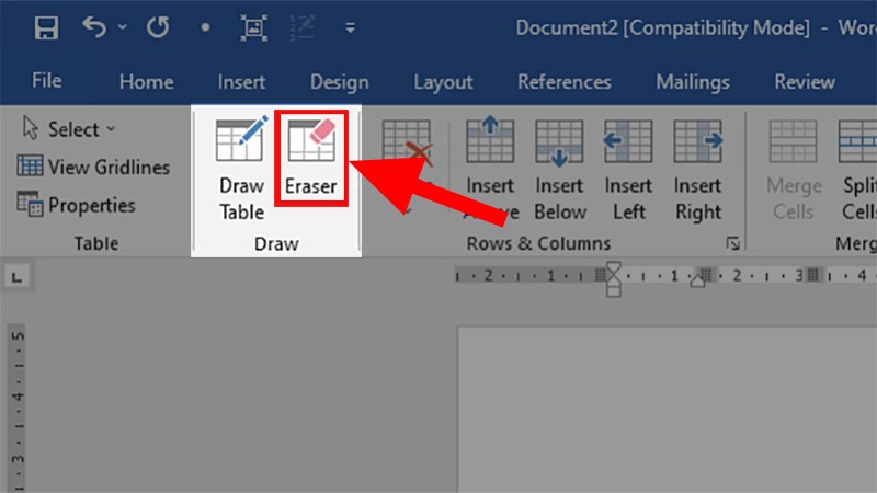 Cách lấy cục tẩy trong Word, công cụ tẩy Eraser - Thegioididong.com