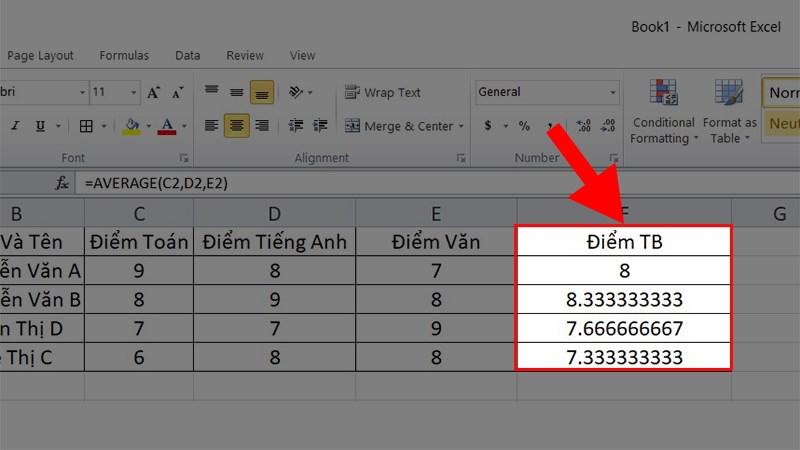 3 Cách Tính Trung Bình Trong Excel Cực Đơn Giản Cho Người Mới Sử Dụng -  Thegioididong.Com