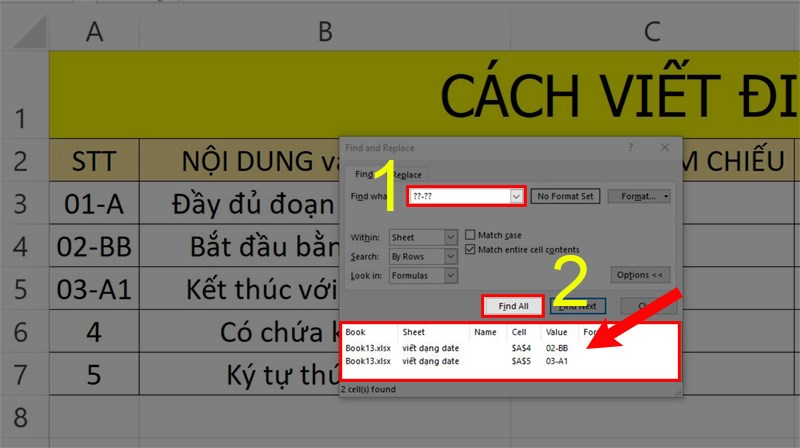 Cách tìm kiếm bằng ký tự đại diện