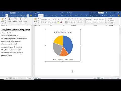 Video hướng dẫn vẽ biểu đồ tròn trong Word