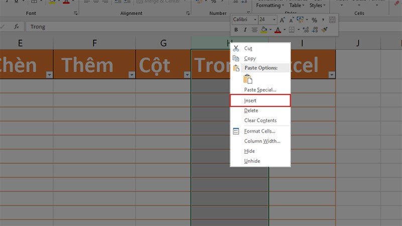 Cách Chèn Thêm Cột Trong Excel Cực Đơn Giản, Dễ Dàng Có Ví Dụ Chi Tiết -  Thegioididong.Com