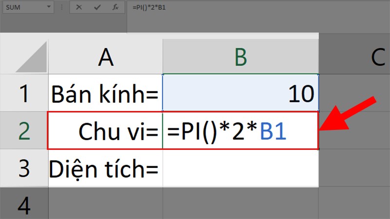 Cách Sử Dụng Hàm Pi, Cách Viết Số Pi Trong Excel Chi Tiết, Có Ví Dụ... -  Thegioididong.Com