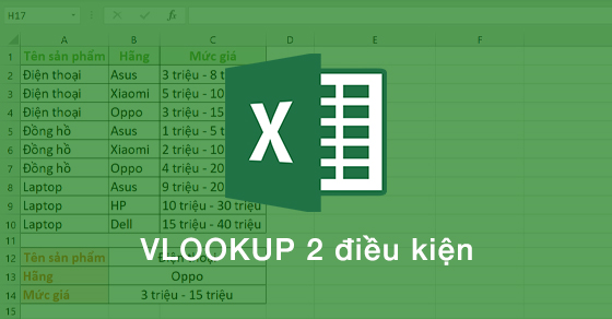 Hướng dẫn cách dùng hàm vlookup có điều kiện cho người mới bắt đầu thành thạo