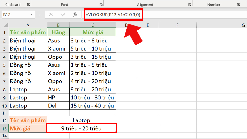 Hàm VLOOKUP