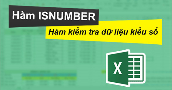 Cách sử dụng hàm ISNUMBER kiểm tra dữ liệu kiểu số trong Excel