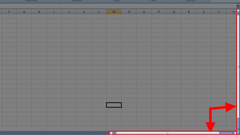 Nhấn OK để hiện thanh scroll kéo ngang, dọc trong Excel