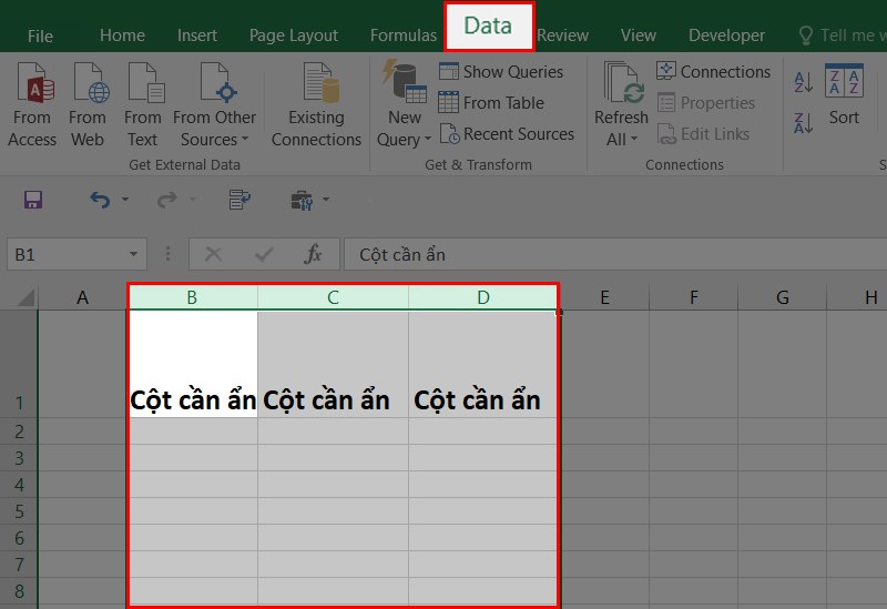 3 Cách ẩn Cột Dòng Sheet Trong Excel 2010 2013 2016 2020 8398