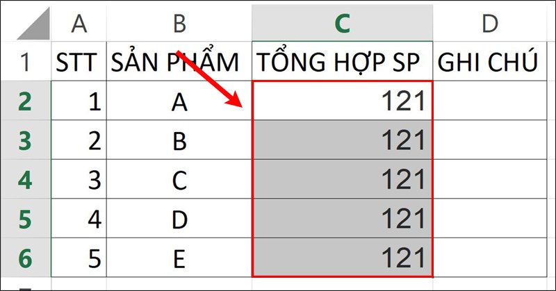 Nhấn Enter để hiển thị kết quả.