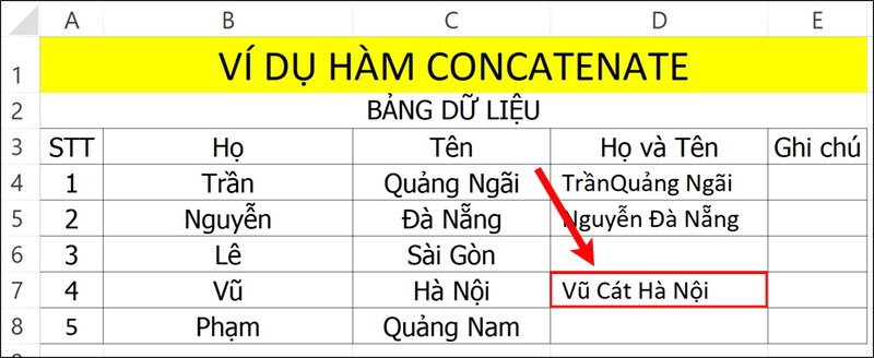 Nhấn Enter để hiển thị kết quả.