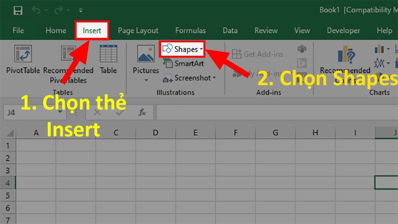 Cách vẽ mũi tên trong Excel cực đơn giản cho mọi phiên bản ...