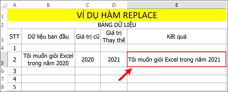 Nhấn Enter để hiển thị kết quả.