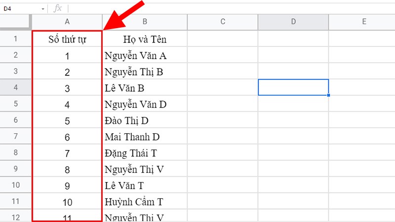 Nhấn Enter để hiển thị kết quả > Kéo vùng dữ liệu xuống phía dưới để áp dụng công thức cho các ô bên dưới