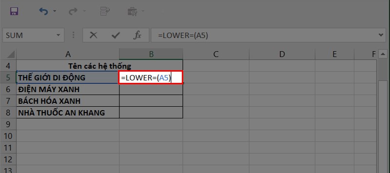 Sản phẩm Excel của bạn đang gặp sự cố khi chuyển chữ hoa thành chữ thường không lỗi font? Hãy để chúng tôi giúp bạn! Chúng tôi có giải pháp hoàn hảo để giúp bạn chuyển chữ hoa thành chữ thường trong Excel một cách dễ dàng và nhanh chóng, không gây bất kỳ lỗi font chữ nào. Hãy liên hệ với chúng tôi hôm nay để tận hưởng trải nghiệm tốt nhất!