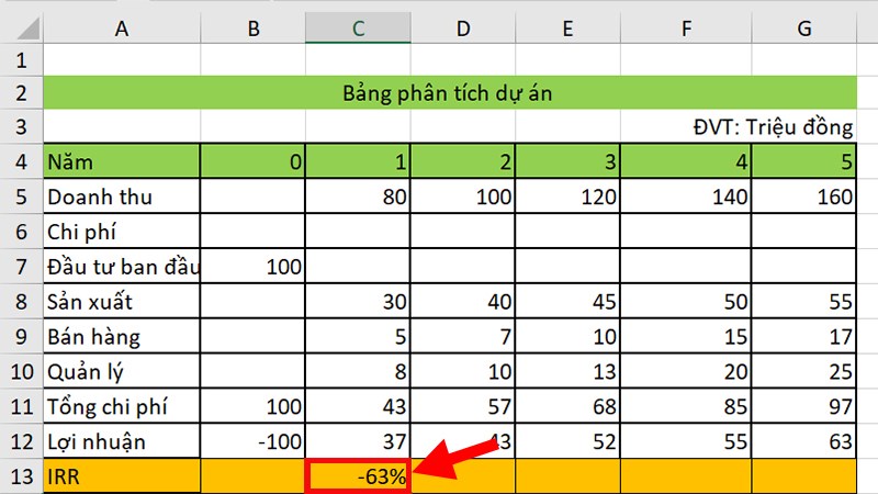 Nhấn Enter và kiểm tra kết quả