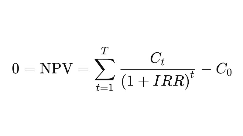 Công thức tính IRR