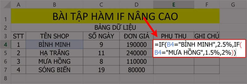 Cách sử dụng hàm IF nâng cao - Hướng dẫn chi tiết và ứng dụng thực tế