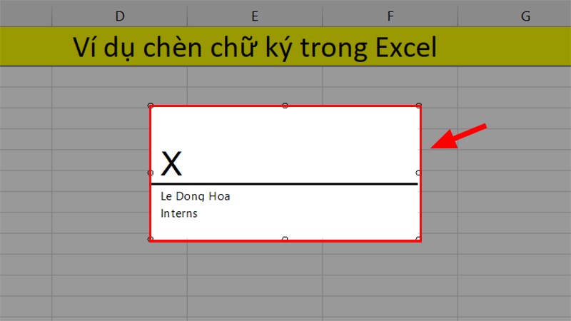 Chữ ký sau khi đã tạo xong