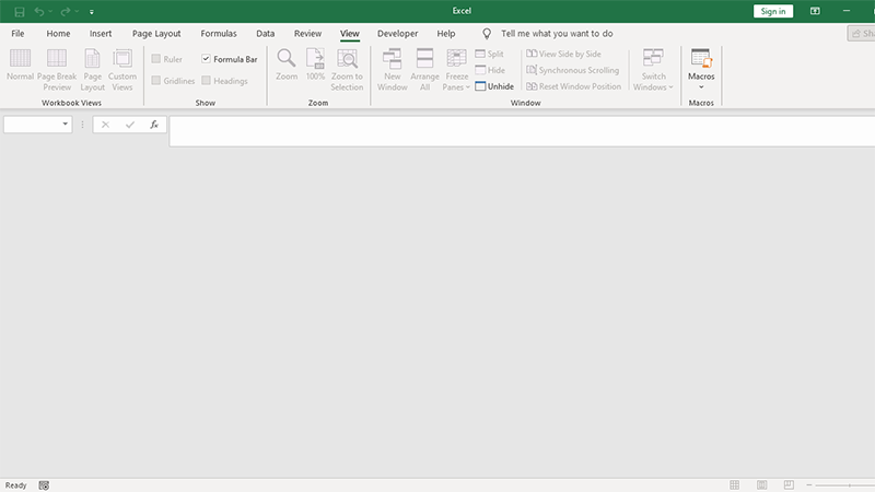 Bảng tính của bạn sau khi được ẩn đi