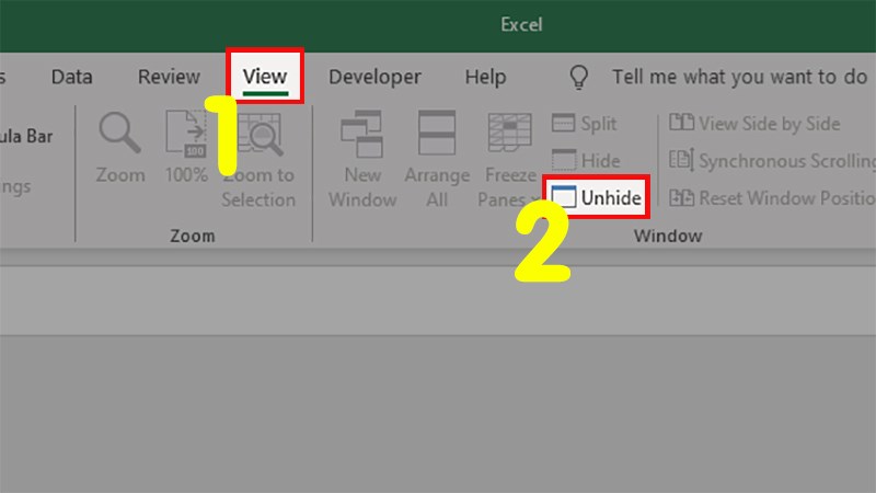 Mở bảng tính lại